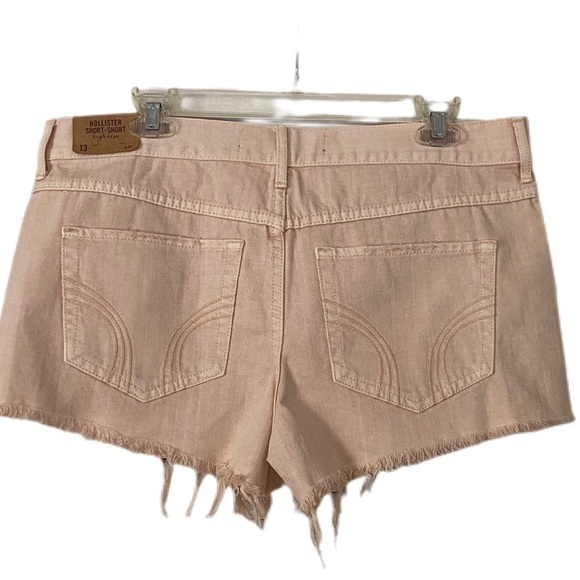 Hollister Short Shorts Light Orange Distressed Embroidery Size 13/31 - Picture 3 of 14